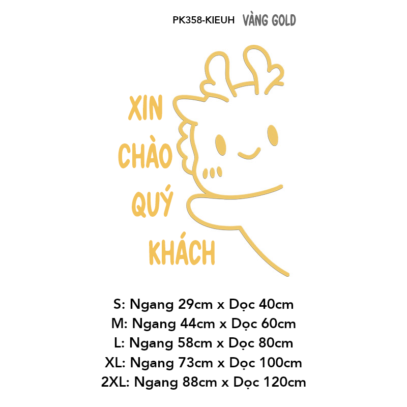  Tranh mica EPeBen dán tường nổi 3d Hình Xin Chào Quý Khách trang trí Cửa Hàng, Quán Ăn, Shop Thời Trang 