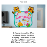  Tranh mica EPeBen dán tường nổi 3d Happy House, Love Family trang trí Phòng cho bé, Phòng khách, Nhà Bếp 