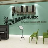  Tranh mica EPeBen dán tường nổi 3d Hình Piano Mucsic trang trí Phòng học nhạc, Phòng trà, Quán café 