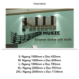  Tranh mica EPeBen dán tường nổi 3d Hình Piano Mucsic trang trí Phòng học nhạc, Phòng trà, Quán café 