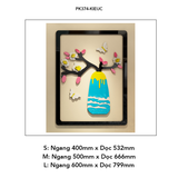  Tranh mica EPeBen dán tường nổi 3d Bình hoa sắc xuân decor trang trí Phòng khách, Phòng ngủ, Phòng làm việc, Cửa hàng 