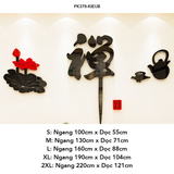  Tranh mica EPeBen dán tường nổi 3d Tranh mica chữ Phúc trang trí Phòng khách, Phòng ngủ 