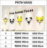  Tranh mica EPeBen dán tường nổi 3d hình hoạt hình mặt thú animal faces phong cách bắc âu trang trí phòng khách, nhà cửa 
