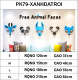  Tranh mica EPeBen dán tường nổi 3d hình hoạt hình mặt thú animal faces phong cách bắc âu trang trí phòng khách, nhà cửa 