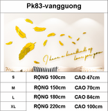  Tranh mica EPeBen dán tường nổi 3d hình lông vũ decor trang trí phòng khách phòng ngủ phong cách hiện đại 