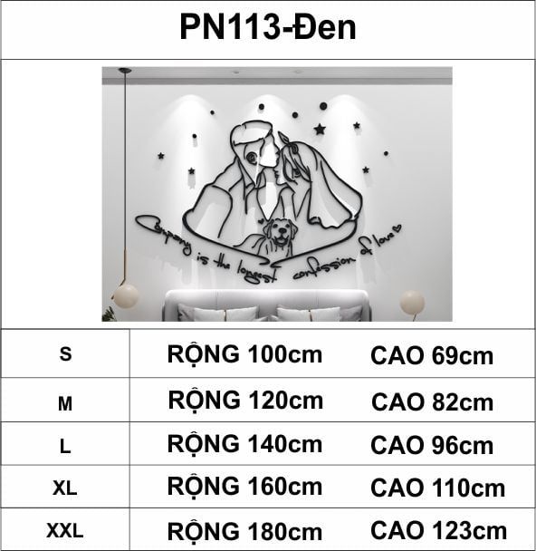  Tranh mica EPeBen dán tường nổi 3d hình Cô Dâu Chú Rể decor trang trí phòng cưới, phòng ngủ, tiệm áo cưới 