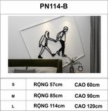  Tranh mica EPeBen dán tường nổi 3d hình Cặp Đôi Yêu Nhau decor trang trí Phòng ngủ, Phòng khách, Phòng trọ, Phòng cưới 