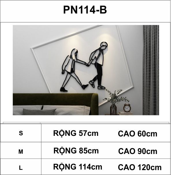  Tranh mica EPeBen dán tường nổi 3d hình Cặp Đôi Yêu Nhau decor trang trí Phòng ngủ, Phòng khách, Phòng trọ, Phòng cưới 