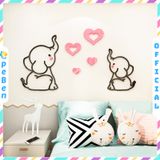  Tranh mica EPeBen dán tường nổi 3d hình dán voi mẹ và voi con đáng yêu decor trang trí Phòng ngủ cho bé, Phòng học 