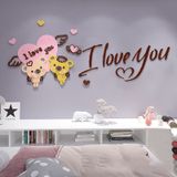  Tranh mica EPeBen dán tường nổi 3d I Love You trang trí Phòng cho bé, Phòng khách, Phòng Ngủ 