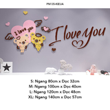  Tranh mica EPeBen dán tường nổi 3d I Love You trang trí Phòng cho bé, Phòng khách, Phòng Ngủ 