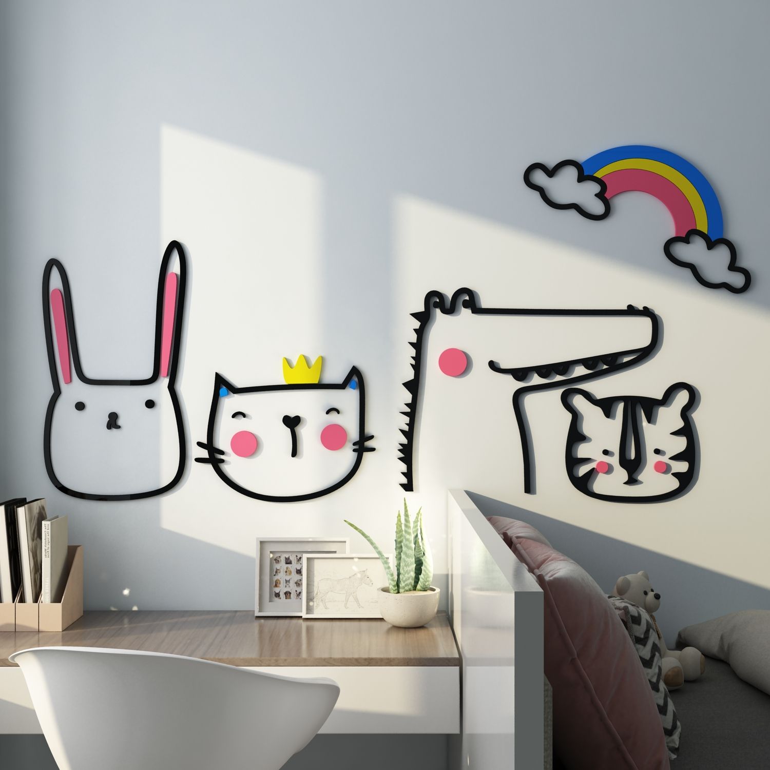  Tranh Mica EPeBen dán tường nổi 3d Have A Nice Day trang trí Phòng Ngủ,Phòng cho Bé 