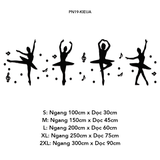  Tranh mica EPeBen dán tường nổi 3d hình thiếu nữ múa ba lê décor, trang trí Phòng ngủ, Phòng làm việc, Phòng nhạc 