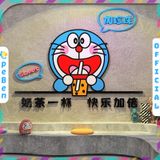  Tranh mica EPeBen dán tường nổi 3d hình Doremon Doraemon uống Trà Sữa decor trang trí Quán trà Sữa, Quán Nước, trẻ em 