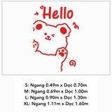  Tranh mica EPeBen dán tường nổi 3d hình Gấu Hello decor trang trí Quán Trà Sữa, Quán Bánh Ngọt 