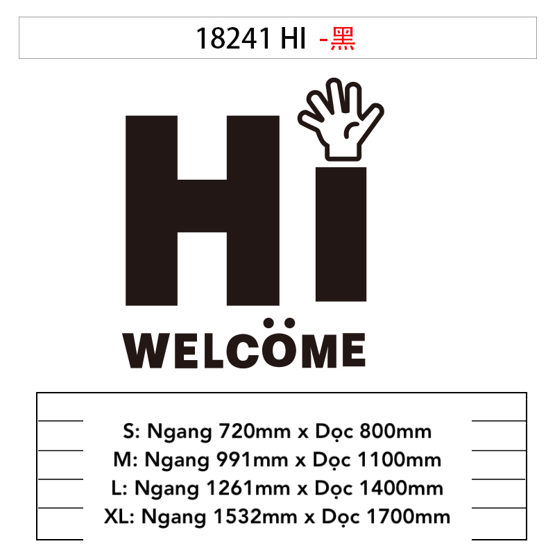  Tranh mica EPeBen dán tường nổi 3d hình Hi WelCome decor trang trí Dán Cửa Kính, Cửa Hàng 