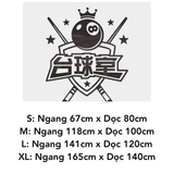  Tranh mica EPeBen dán tường nổi 3d hình trái bida, gậy bida décor Quán Bida trang trí CLB bida, Logo quán, bi-a, billard 