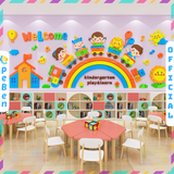  Tranh mica EPeBen dán tường nổi 3d hình Welcome Cầu vồng, Chào Mừng decor trang trí Mẫu Giáo, Mầm Non 