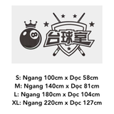  Tranh mica EPeBen dán tường nổi 3d hình trái bida, gậy bida décor Quán Bida trang trí CLB bida, Logo quán, bi-a, billard 