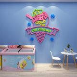  Tranh mica EPeBen dán tường nổi 3d hình Ice Cream decor trang trí cửa hàng kem tươi, quán bar, quầy thu ngân 