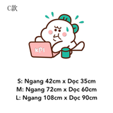  Tranh mica EPeBen dán tường nổi 3d hình Khủng Long Mập Ú decor trang trí Cửa Hàng, Quán Trà Sữa 