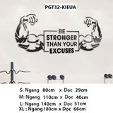  Tranh mica EPeBen dán tường nổi 3d hình STRONGER decor Trang Trí Phòng GYM,Phòng tập,phòng thể dục 