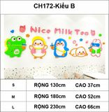  Tranh mica EPeBen dán tường nổi 3d hình Nice Milk Tea decor trang trí Quán Trà Sữa, Quán Nước 