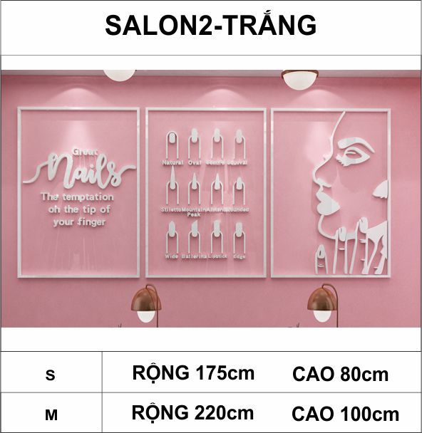  Tranh mica EPeBen dán tường nổi 3d hình Nail Beautiful decor trang trí Tiệm Nail, Spa 