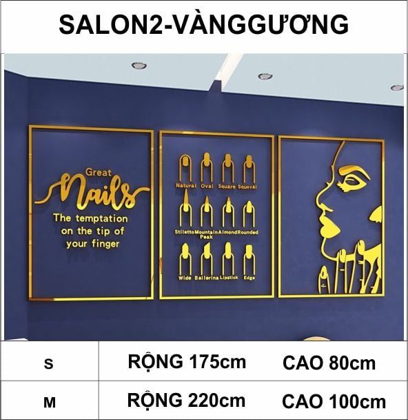  Tranh mica EPeBen dán tường nổi 3d hình Nail Beautiful decor trang trí Tiệm Nail, Spa 