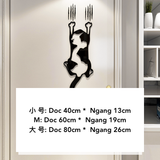  Tranh mica EPeBen dán tường nổi 3d hình Con Mèo Cào decor trang trí Phòng Ngủ, Dán Cửa 