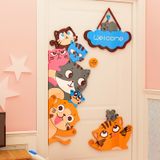  Tranh mica EPeBen dán tường nổi 3d hình Mèo Welcome Chào Đón decor trang trí Phòng ngủ cho bé, Lớp Học Mẫu giáo, Mầm non 