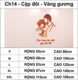  Tranh mica EPeBen dán tường nổi 3d hình cặp đôi decor trang trí cửa hàng, quán nước, shop thời trang 