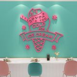  Tranh mica EPeBen dán tường nổi 3d hình Ice Cream decor trang trí cửa hàng kem tươi, quán bar, quầy thu ngân 