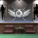  Tranh mica EPeBen dán tường nổi 3d hình Đôi Cánh decor trang trí Quán Bida, CLB Bida, billiard 