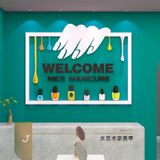  Tranh mica EPeBen dán tường nổi 3d hình Welcome decor trang trí cửa hàng nail, làm móng, tiệm làm đẹp 