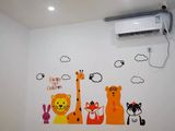  Tranh mica EPeBen dán tường nổi 3d hình những con vật đáng yêu trang trí phòng cho bé, mầm non, mẫu giáo, khu vui chơi 