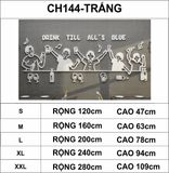  Tranh mica EPeBen dán tường nổi 3d hình Cùng nhau nâng cốc decor trang trí quán nhậu, nhà hàng, quán ăn 