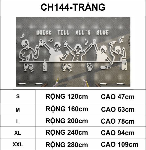  Tranh mica EPeBen dán tường nổi 3d hình Cùng nhau nâng cốc decor trang trí quán nhậu, nhà hàng, quán ăn 