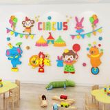  Tranh mica EPeBen dán tường nổi 3d hình Rạp xiếc decor trang trí phòng cho bé, trường mầm non 
