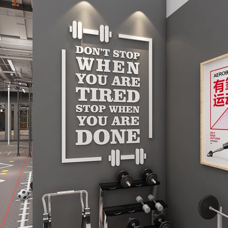  Tranh mica 3d dán tường mẫu tranh tạo động lực tập gym, trang trí phòng gym, fitness, yoga 