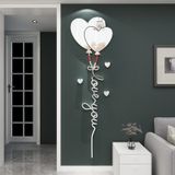  Tranh Mica 3d Dán Tường I Love You, Trái Tim, Ngôi Sao, Mặt Trăng, Mặt Trời Trang Trí Quán Trà Sữa, Cafe, Trà Chanh 