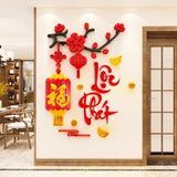 Tranh mica 3d dán tường mẫu tranh chữ Phát Lộc, chữ Phúc, trang trí phòng khách, phòng bếp 