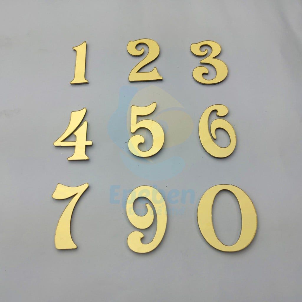  Cao 20/25/30cm font victorian chữ mica trang trí dán nổi trên tường cắt theo yêu cầu từ xưởng tranh epeben 