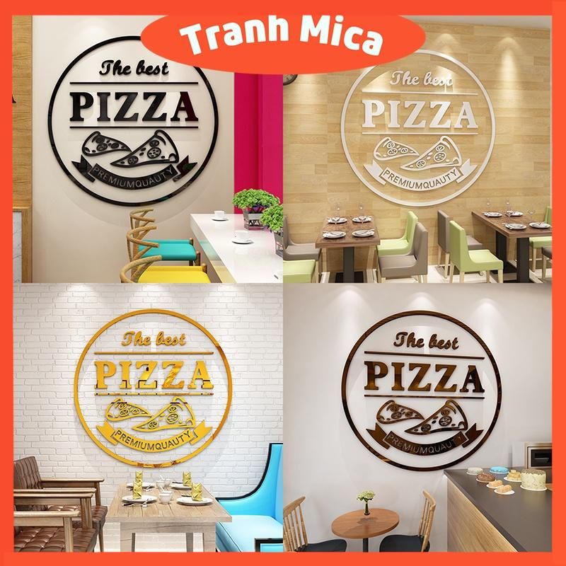  Tranh mica EPeBen dán tường nổi 3d hình miếng bánh pizza trang trí cửa hàng bánh, nhà hàng đồ ăn nhanh, burger, gà rán 