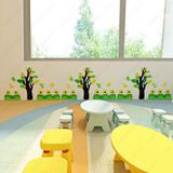  Tranh mica EPeBen dán tường nổi 3d hình vườn nhỏ cho bé decor trang trí mầm non, phòng cho bé, Chân Tường 