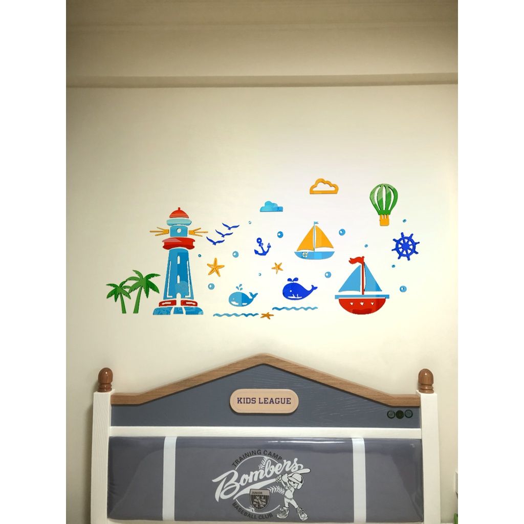  Tranh mica EPeBen dán tường nổi 3d hình ngọn hải đăng decor trang trí mầm non, phòng cho bé 