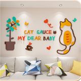  Tranh mica 3d dán tường mèo, thỏ dễ thương trang trí trường học, mầm non, mẫu giáo 