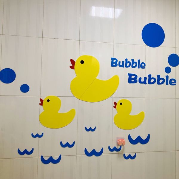  Tranh mica EPeBen dán tường nổi 3d hình đàn vịt vàng baby duck dễ thương decor trang trí mầm non, nhà trẻ 