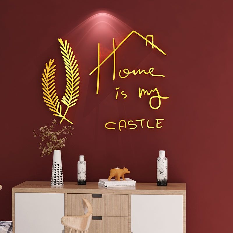  Tranh mica EPeBen dán tường nổi 3d hình Home castle decor trang trí cửa hàng quán nước quán cafe 