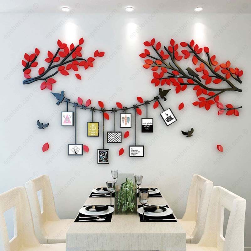  Tranh mica EPeBen dán tường nổi 3d hình vườn ảnh kỷ niệm decor trang trí phòng khách, phòng làm việc 